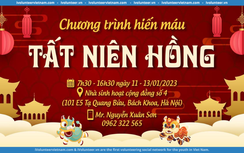 Chương Trình Hiến Máu Tất Niên Hồng Mở Đơn Đăng Ký Tham Gia