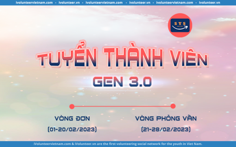 Dự Án Shine Your Smile Tuyển Thành Viên Gen 3.0