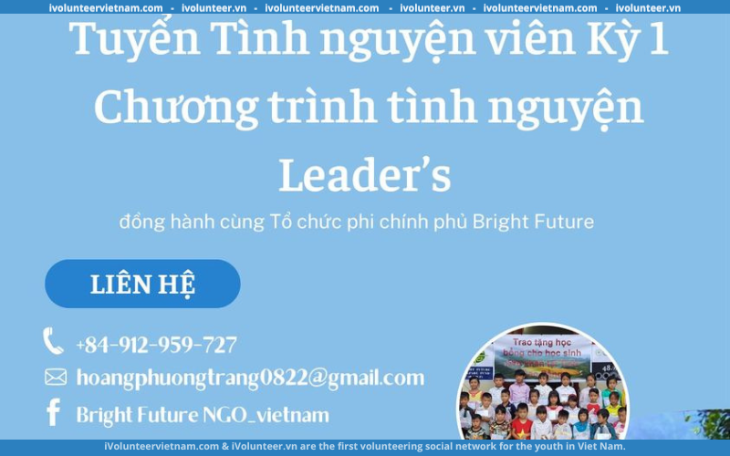 Tuyển Tình Nguyện Viên Kỳ 1 Chương Trình Tình Nguyện Leader’s