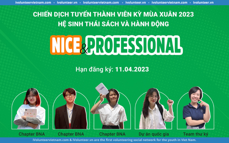 Dự Án Sách Và Hành Động BNA Tuyển Thành Viên Kỳ Mùa Xuân Ở Nhiều Vị Trí Hấp Dẫn