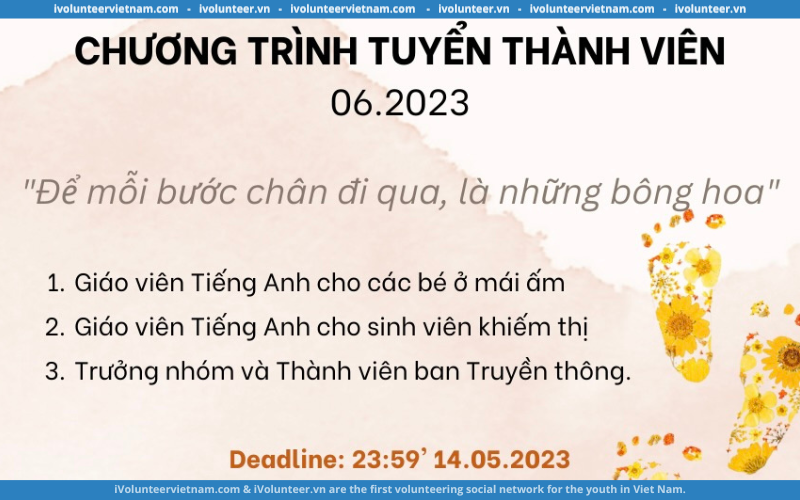 Dự Án Giáo Dục Hoa Thủy Tiên Tuyển Dụng Tình Nguyện Viên Dạy Tiếng Anh Và Ban Truyền Thông 2023