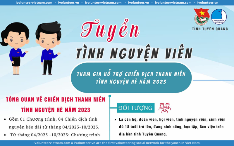 Đoàn TNCS Hồ Chí Minh Tỉnh Tuyên Quang Chính Thức Mở Đơn Tuyển Tuyển Tình Nguyện Viên Tham Gia Chiến Dịch Thanh Niên Tình Nguyện Hè năm 2023