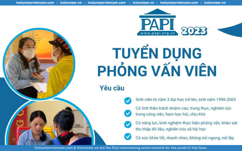 Khảo Sát PAPI 2023 Tuyển Dụng Phỏng Vấn Viên Trên Toàn Quốc