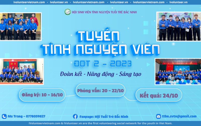 Hội Sinh Viên Tình Nguyện Tuổi Trẻ Bắc Ninh Tuyển Tình Nguyện Viên Đợt 2