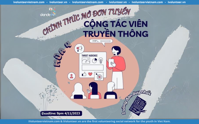 Tổ Chức Phi Lợi Nhuận Dandelion Mở Đơn Tuyển Cộng Tác Viên Truyền Thông Mùa 4