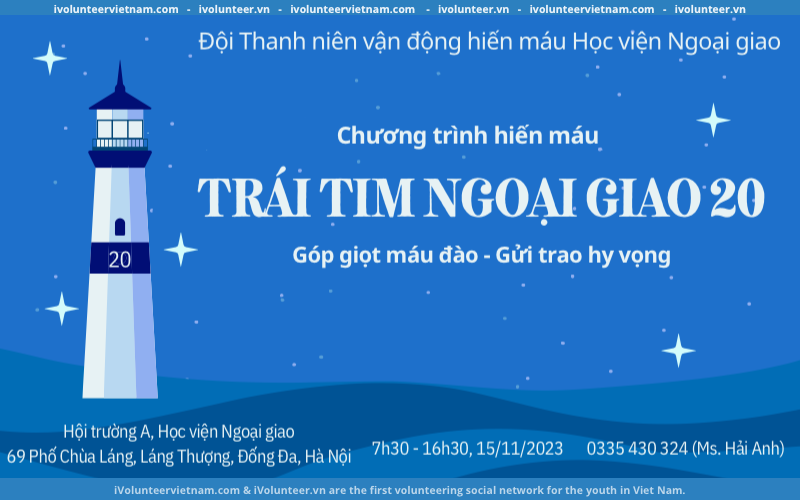 Chương Trình Hiến Máu “Trái Tim Ngoại Giao” Mở Đơn Đăng Ký