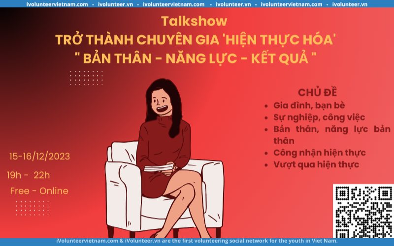 Talkshow “Trở Thành Chuyên Gia Hiện Thực Hóa Bản Thân – Năng Lực – Kết Quả” Mở Đơn Đăng Ký