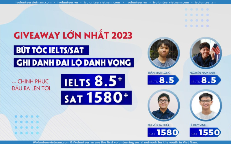 IvyPrep Trao Tặng 50 Suất Combo Give Away Chương Trình Gom Nhóm Bứt Tốc IELTS/SAT Lớn Nhất Năm