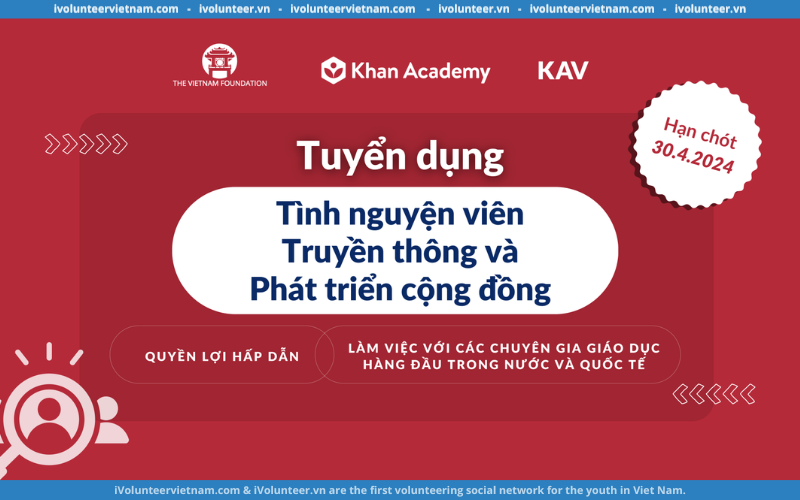 Tổ Chức Phi Chính Phủ The Vietnam Foundation Tuyển Tình Nguyện Viên Truyền Thông Và Phát Triển Cộng Đồng 2024