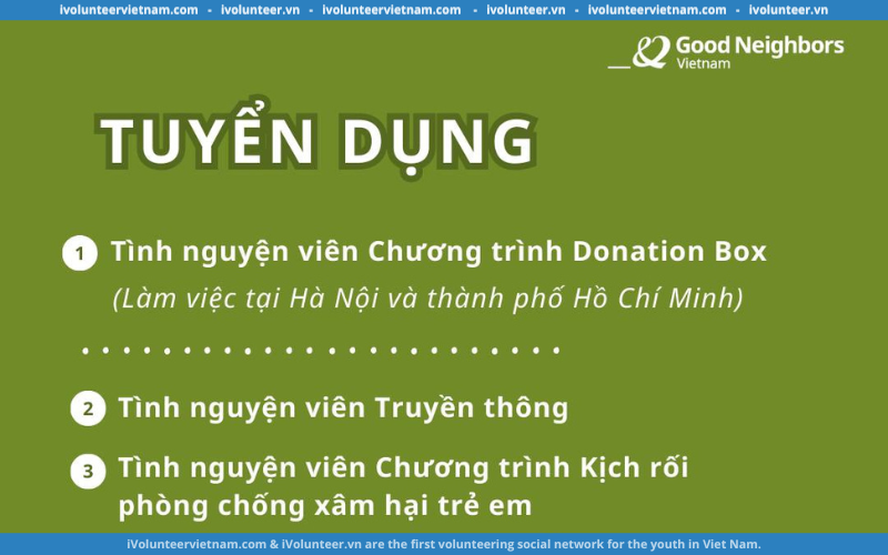 Chương Trình Donation Box Tại Hà Nội Và Thành Phố Hồ Chí Minh Tuyển Dụng Tình Nguyện Viên