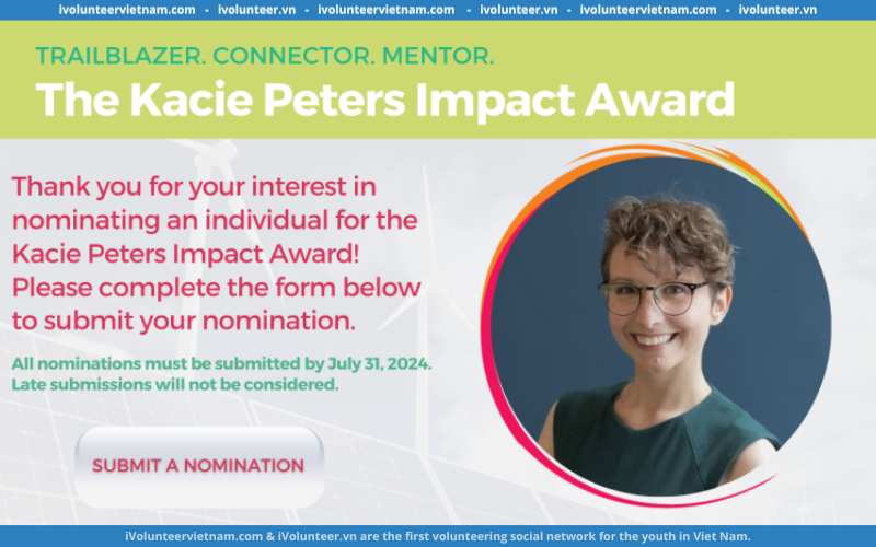 Giải Thưởng Kacie Peters Impact 2024 Chính Thức Mở Đơn Đăng Ký