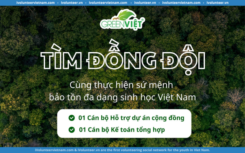 GreenViet Mở Đơn Tuyển Dụng Cán Bộ Hỗ Trợ Dự Án Và Kế Toán Tổng Hợp