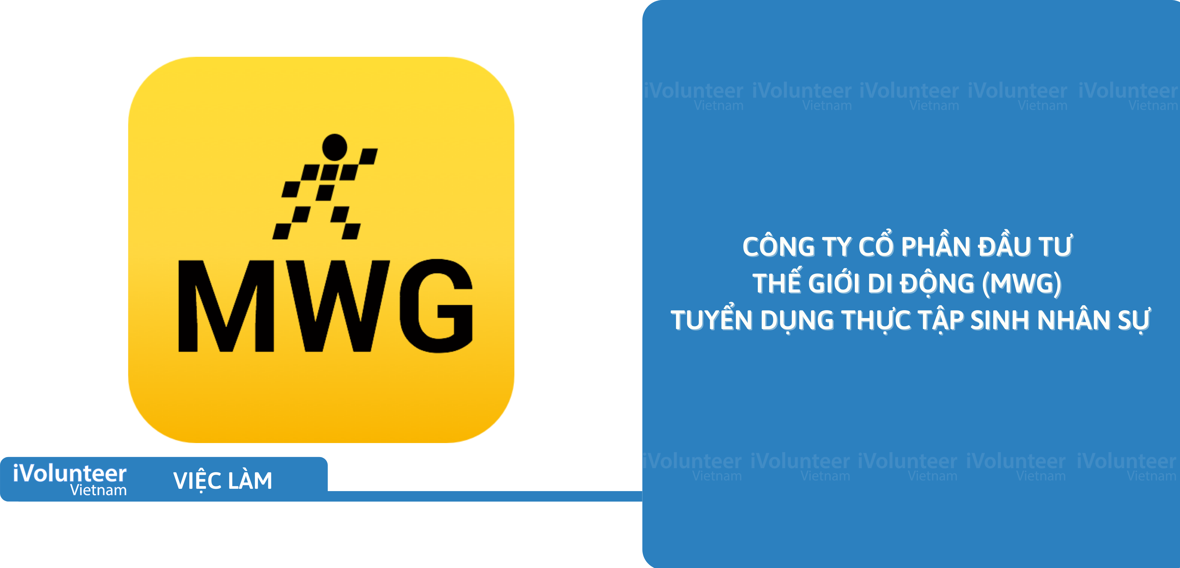 [TP.HCM] Công Ty Cổ Phần Đầu Tư Thế Giới Di Động (MWG) Tuyển Dụng Thực Tập Sinh Nhân Sự