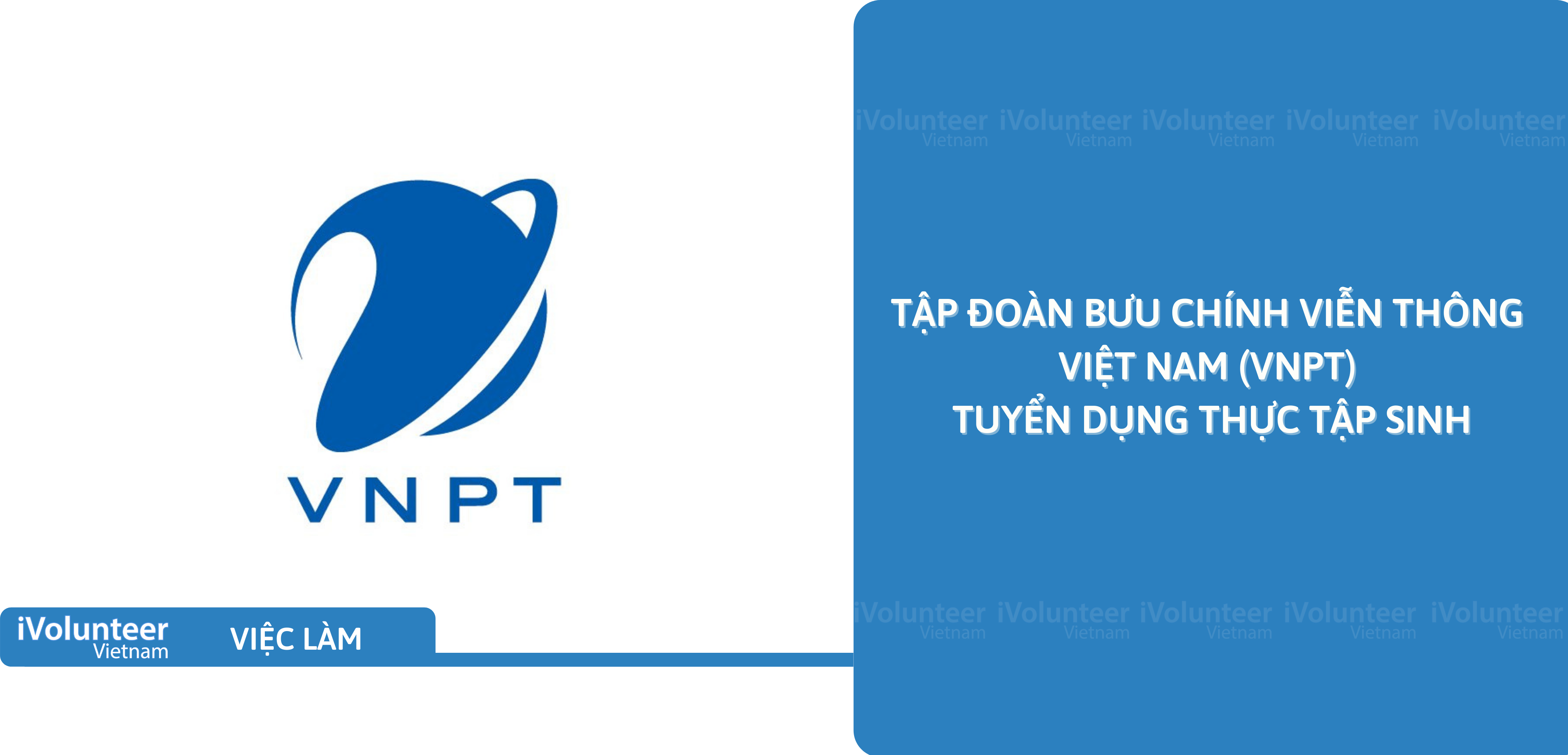 [Toàn Quốc] Tập Đoàn Bưu Chính Viễn Thông Việt Nam (VNPT) Tuyển Dụng Thực Tập Sinh