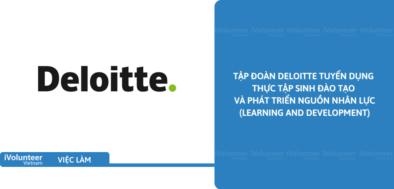 [HN] Tập Đoàn Deloitte Tuyển Dụng Thực Tập Sinh Đào Tạo Và Phát Triển Nguồn Nhân Lực (Learning And Development)