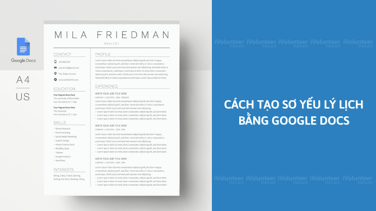 Cách Tạo Sơ Yếu Lý Lịch Bằng Google Docs