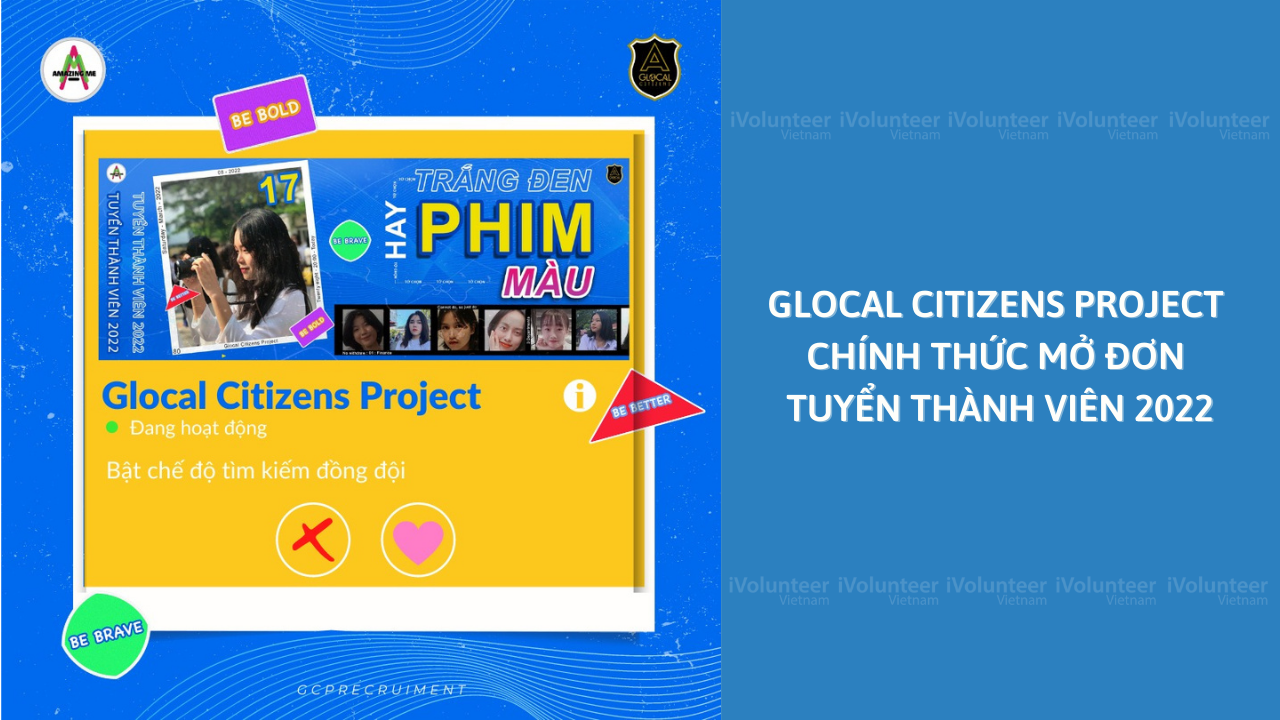 [Toàn Quốc] Glocal Citizens Project Chính Thức Mở Đơn Tuyển Thành Viên 2022