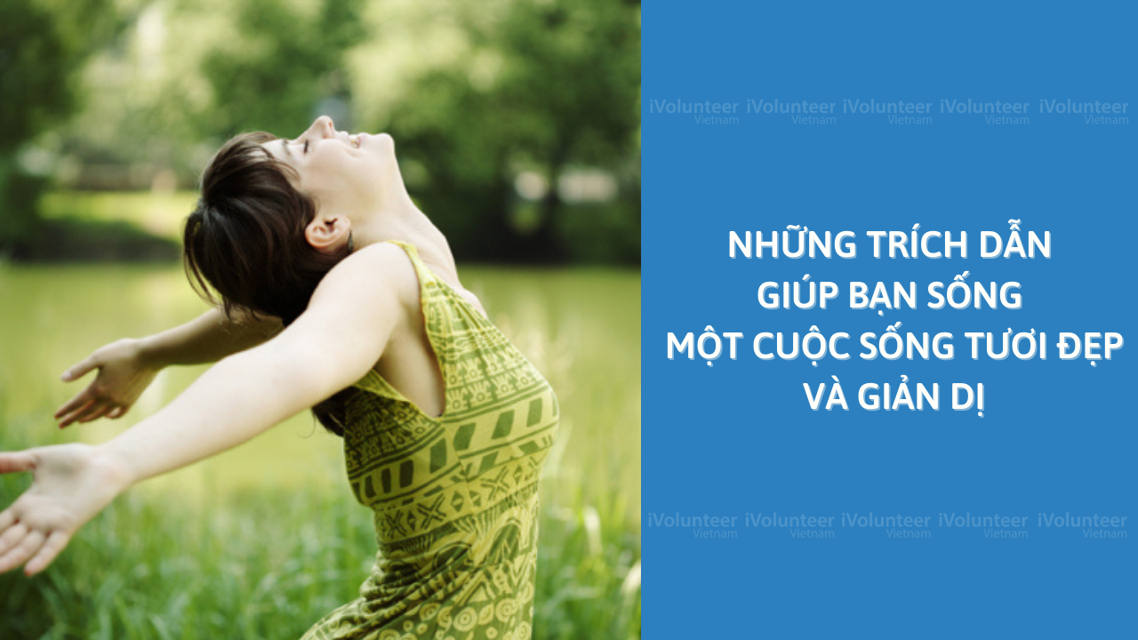 Những Trích Dẫn Giúp Bạn Sống Một Cuộc Sống Tươi Đẹp Và Giản Dị