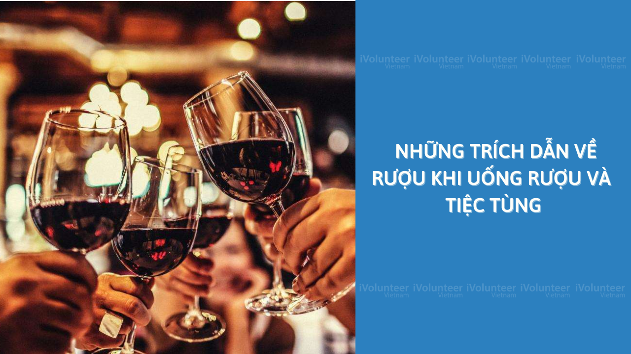 Những Trích Dẫn Về Rượu Khi Uống Rượu Và Tiệc Tùng