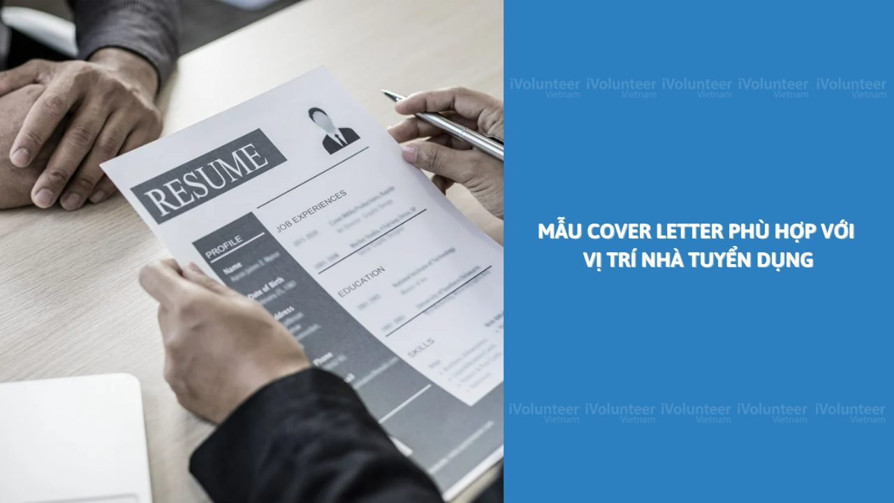 Mẫu Cover Letter Phù Hợp Với Vị Trí Nhà Tuyển Dụng (Recruiter)