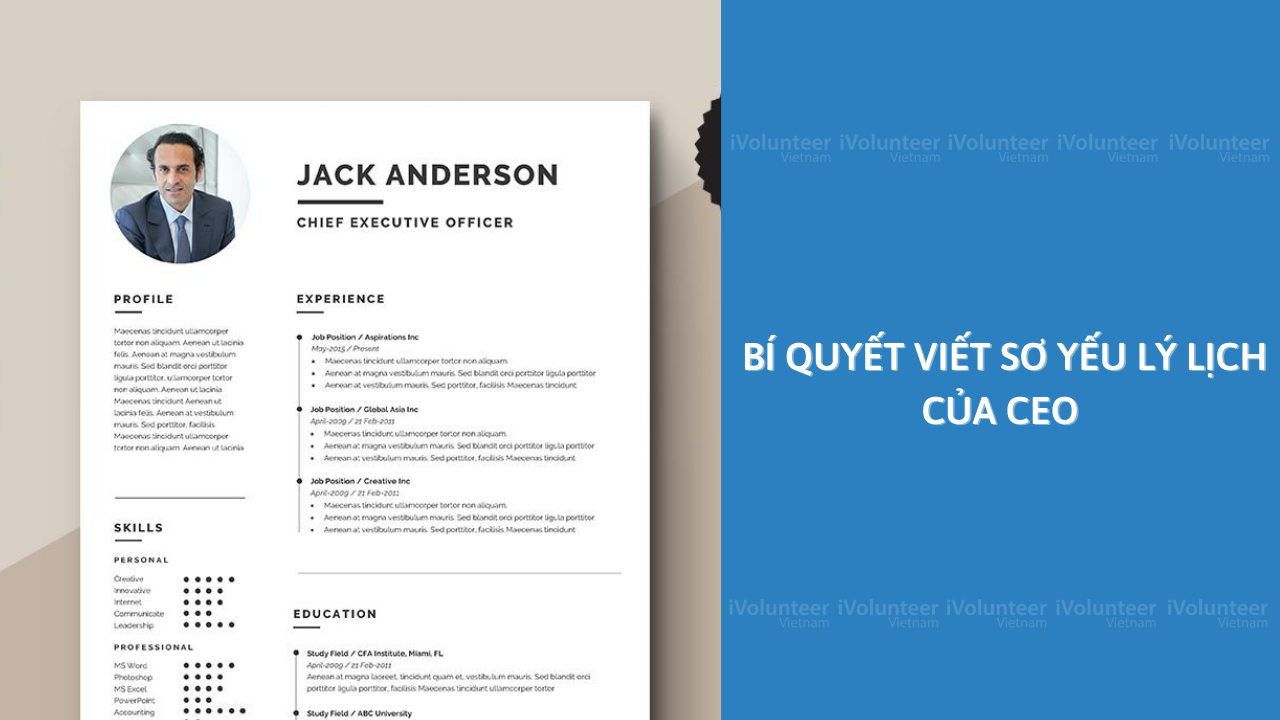 Bí Quyết Viết Sơ Yếu Lý Lịch Của CEO