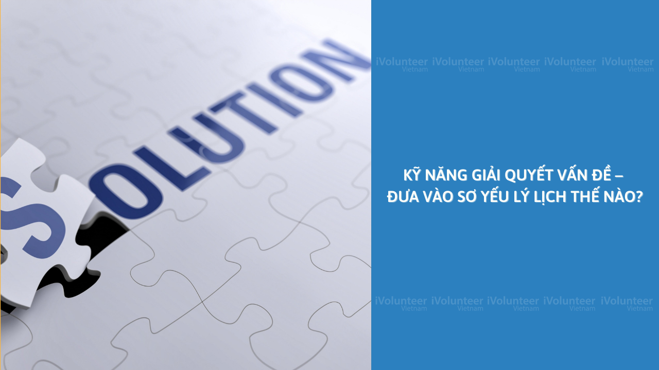 Kỹ Năng Giải Quyết Vấn Đề – Đưa Vào Sơ Yếu Lý Lịch Thế Nào?