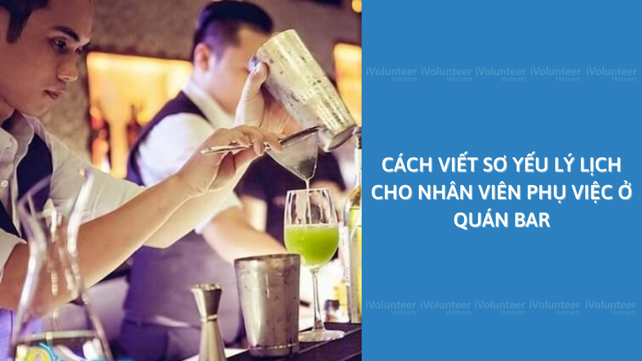 Cách Viết Sơ Yếu Lý Lịch Cho Nhân Viên Phụ Việc Ở Quán Bar