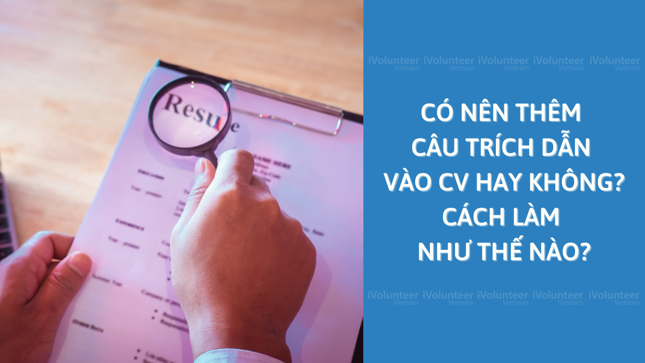 Có Nên Thêm Câu Trích Dẫn Vào CV Hay Không? Cách Làm Như Thế Nào?