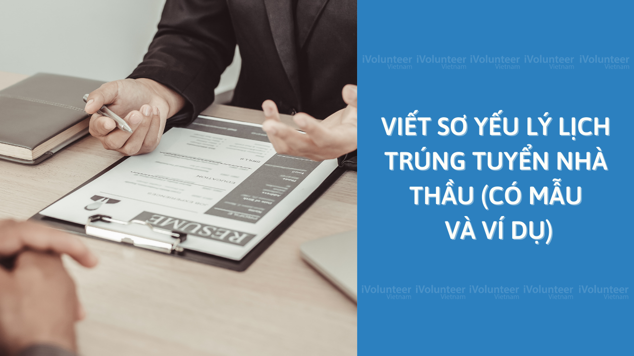 Viết Sơ Yếu Lý Lịch Trúng Tuyển Nhà Thầu (Có Mẫu Và Ví Dụ)