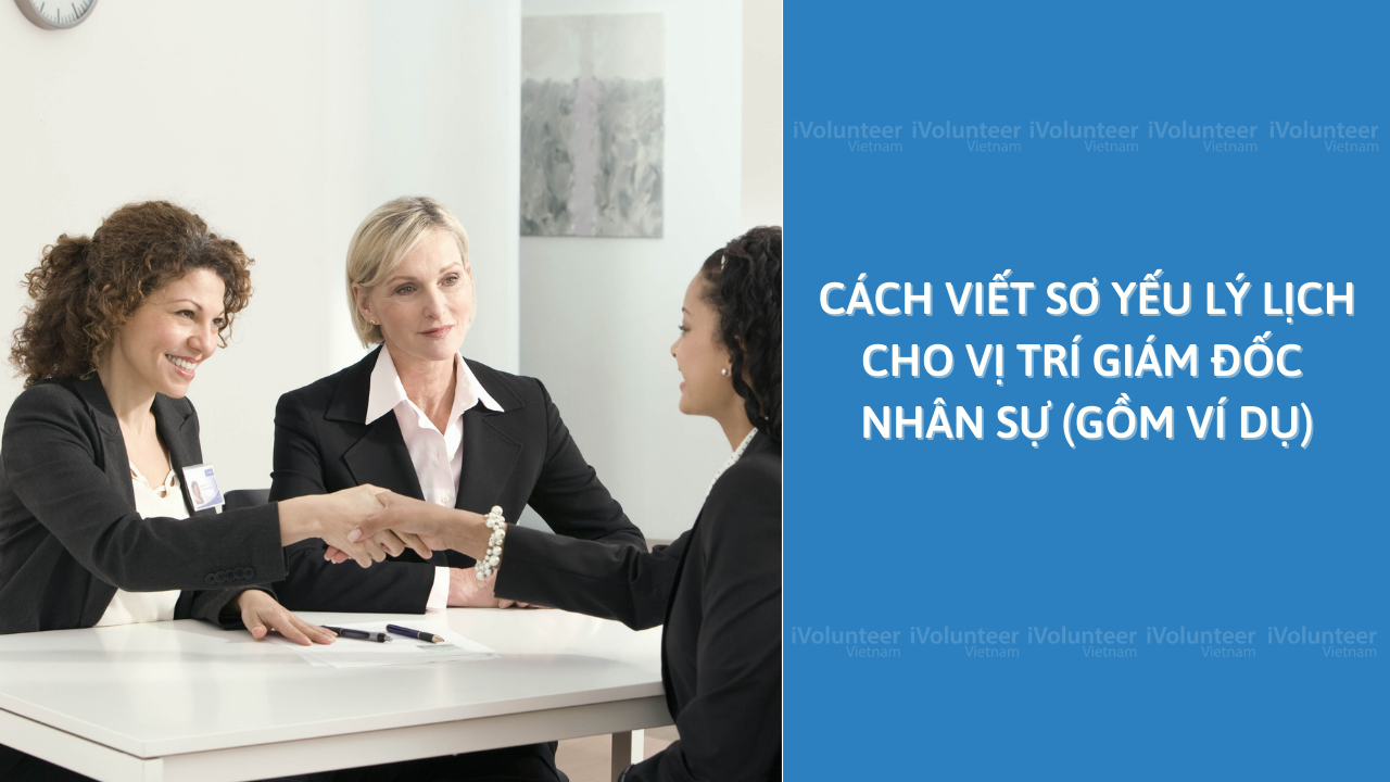 Cách Viết Sơ Yếu Lý Lịch Cho Vị Trí Giám Đốc Nhân Sự (Gồm Ví Dụ)