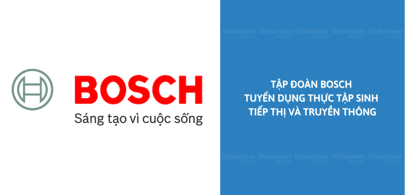 Tập Đoàn Bosch Tuyển Dụng Thực Tập Sinh Tiếp Thị Và Truyền Thông