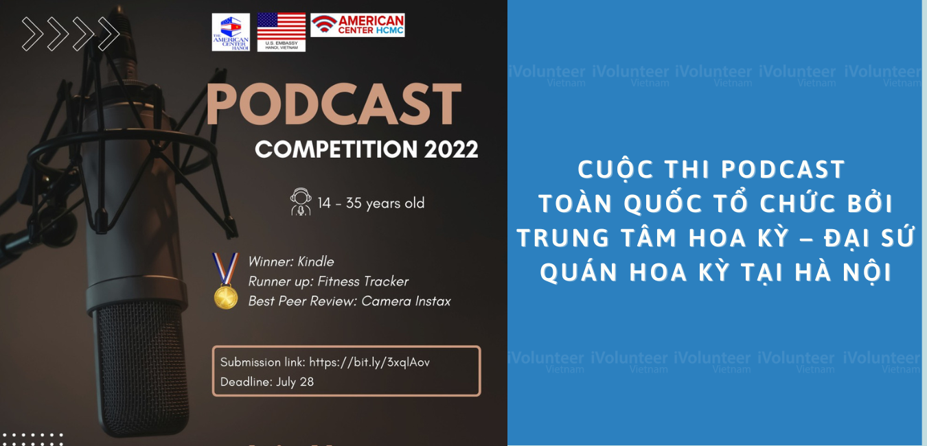 Cuộc Thi Podcast Toàn Quốc Tổ Chức Bởi Trung Tâm Hoa Kỳ - Đại Sứ Quán Hoa Kỳ Tại Hà Nội