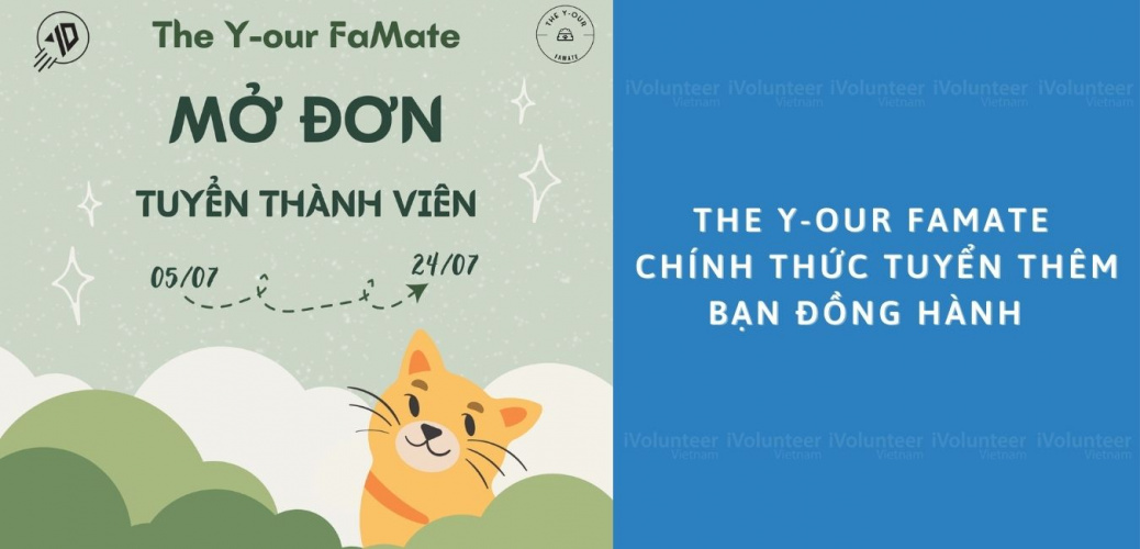 Dự án The Y-Our FaMate Chính Thức Tuyển Thêm Bạn Đồng Hành