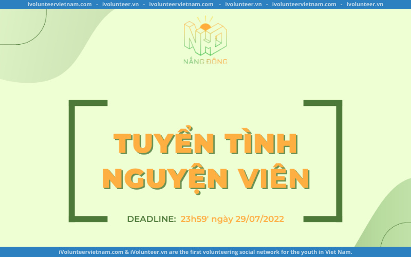 Dự Án Nắng Đông Chính Thức Mở Đơn Tuyển Tình Nguyện Viên