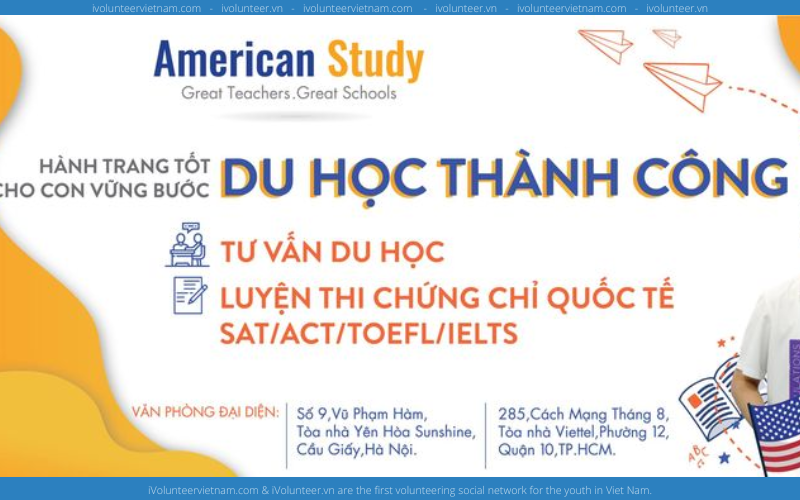 Tổ Chức Giáo Dục American Study Tuyển Dụng Chuyên Viên Hồ Sơ Du Học