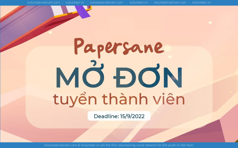 Câu Lạc Bộ Sách Papersane Trường THPT Chuyên Trần Đại Nghĩa Mở Đơn Tuyển Thành Viên Đợt 1