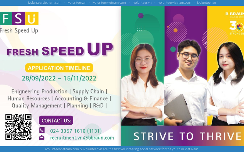 Chương Trình Tuyển Dụng Thực Tập Sinh - Fresh Speed Up Tại Tập Đoàn Đa Quốc Gia B. Braun 2022