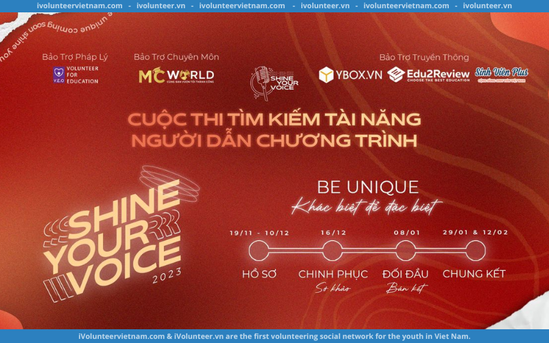 Shine Your Voice 2023 Mở Đơn Đăng Ký Tham Dự Cuộc Thi Tìm Kiếm Tài Năng Người Dẫn Chương Trình